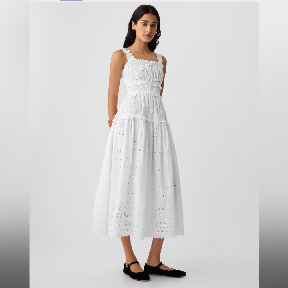 Gap × DÔEN Eyelet Midi Dress